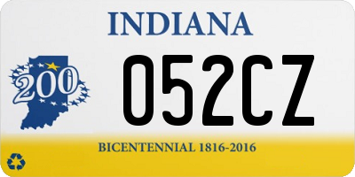 IN license plate 052CZ