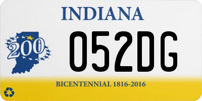 IN license plate 052DG