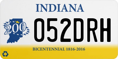 IN license plate 052DRH