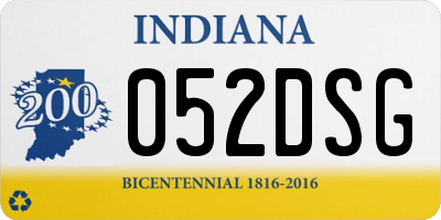 IN license plate 052DSG