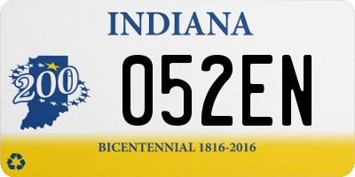IN license plate 052EN