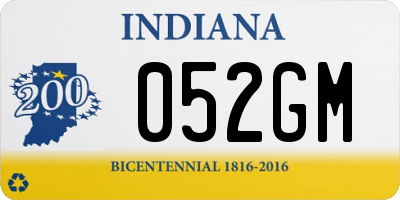 IN license plate 052GM