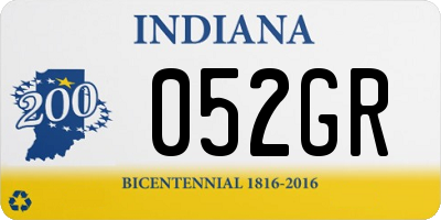 IN license plate 052GR