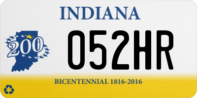 IN license plate 052HR