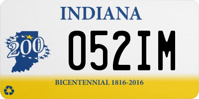 IN license plate 052IM