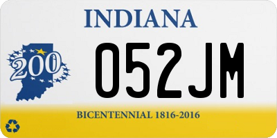 IN license plate 052JM