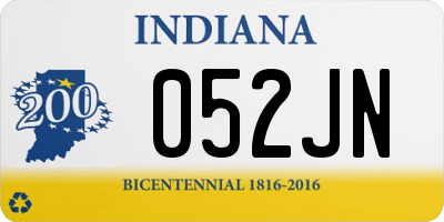 IN license plate 052JN