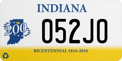 IN license plate 052JO