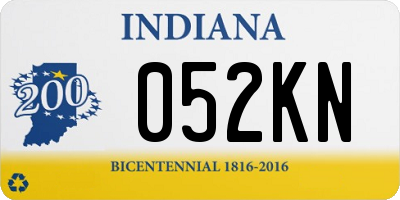 IN license plate 052KN