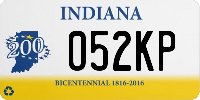 IN license plate 052KP