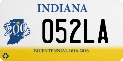 IN license plate 052LA