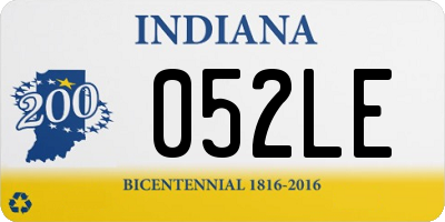 IN license plate 052LE