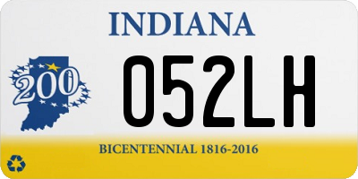 IN license plate 052LH