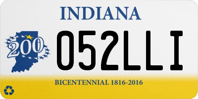IN license plate 052LLI