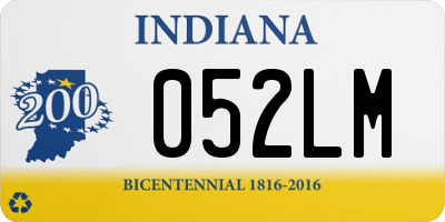 IN license plate 052LM