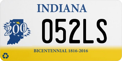 IN license plate 052LS