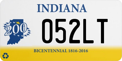 IN license plate 052LT