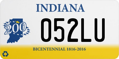 IN license plate 052LU