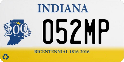 IN license plate 052MP