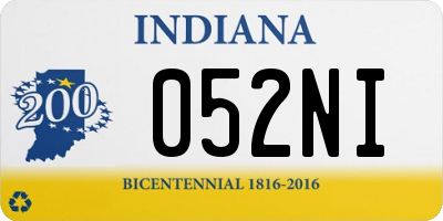 IN license plate 052NI