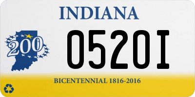 IN license plate 052OI