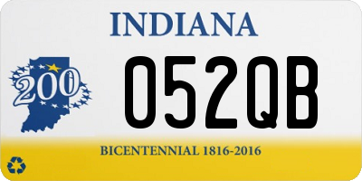 IN license plate 052QB
