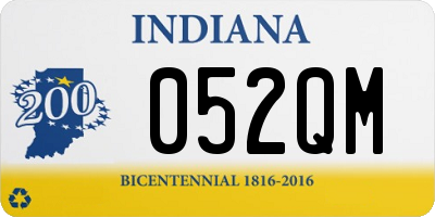 IN license plate 052QM