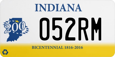 IN license plate 052RM