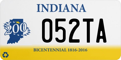 IN license plate 052TA