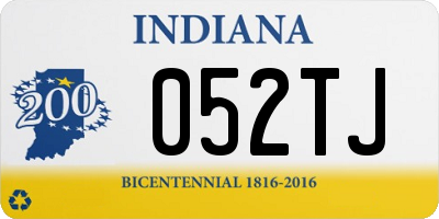 IN license plate 052TJ