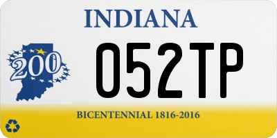 IN license plate 052TP