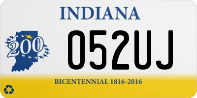 IN license plate 052UJ