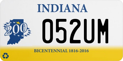 IN license plate 052UM