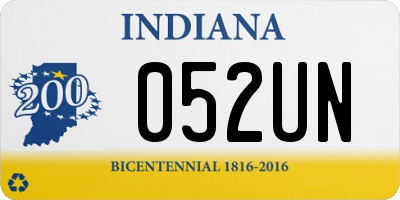 IN license plate 052UN