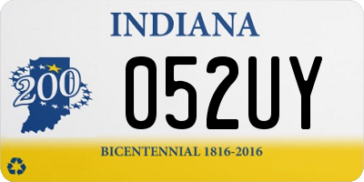 IN license plate 052UY