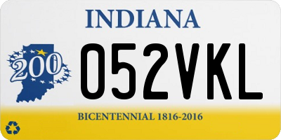 IN license plate 052VKL