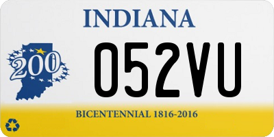 IN license plate 052VU