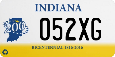 IN license plate 052XG