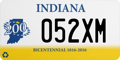 IN license plate 052XM