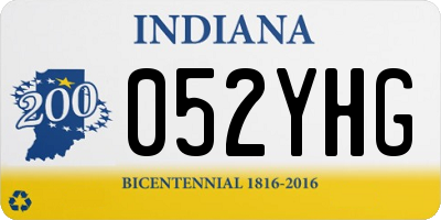 IN license plate 052YHG