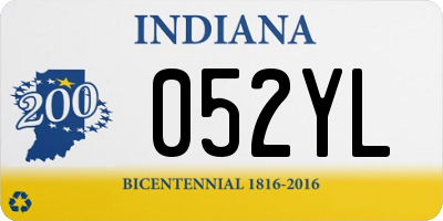 IN license plate 052YL
