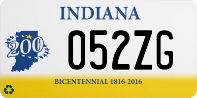 IN license plate 052ZG