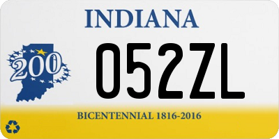 IN license plate 052ZL