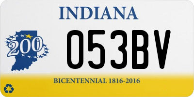 IN license plate 053BV