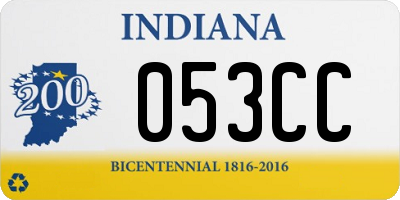 IN license plate 053CC