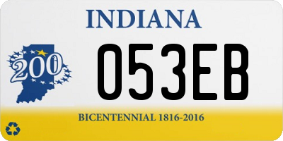 IN license plate 053EB