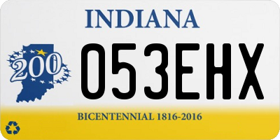 IN license plate 053EHX