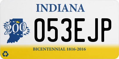 IN license plate 053EJP