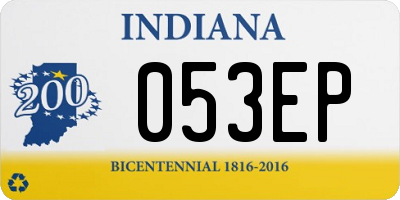 IN license plate 053EP