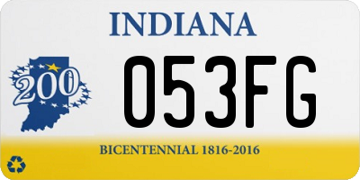 IN license plate 053FG